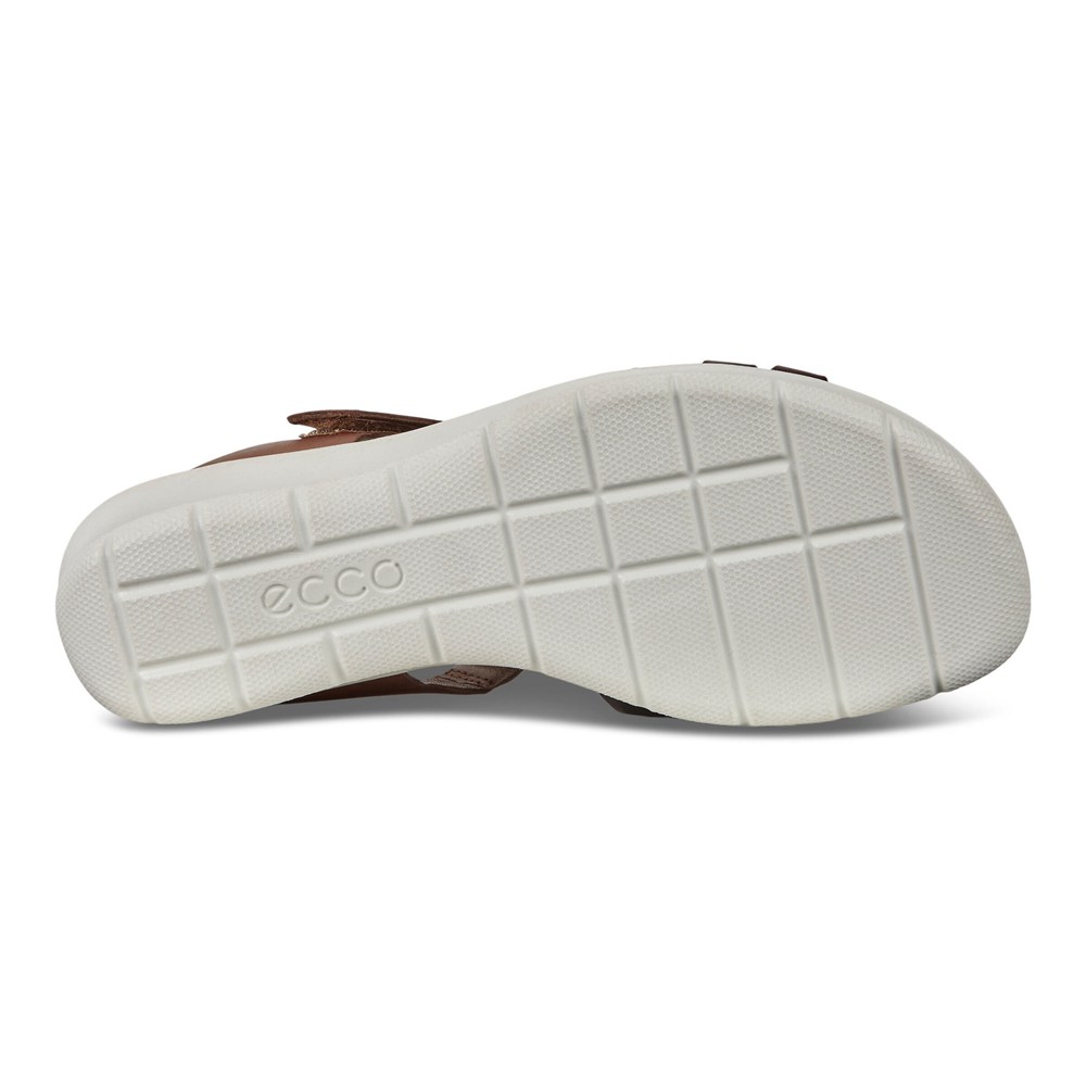 Womens Sandals - ECCO Felicia Adjustable Strap - Brown - 0715CLJMQ